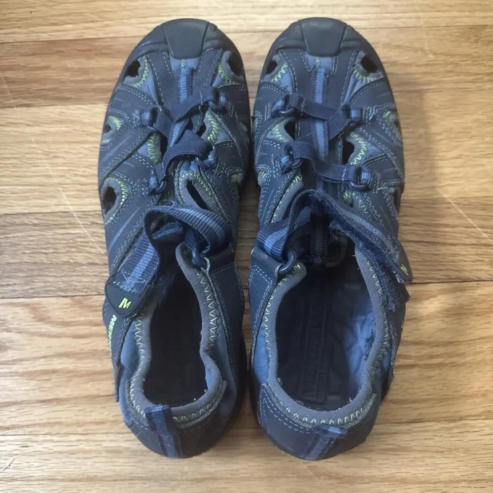 Merrell Hydro Hiker Sandals Mens Sz 6 Blue Waterproof Leather
